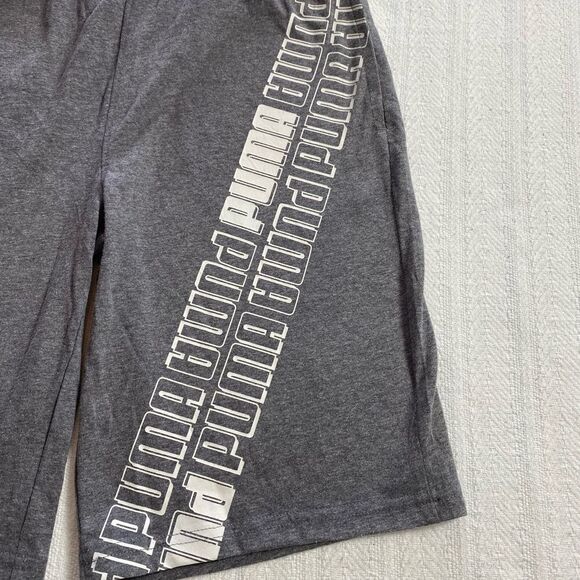 PUMA BOYS Size Large Diagonal Logo GREY - ATHLETIC BASKETBALL SPORTS - Picture 2 of 4